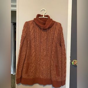 L.L.Bean red funnelneck sweater xl